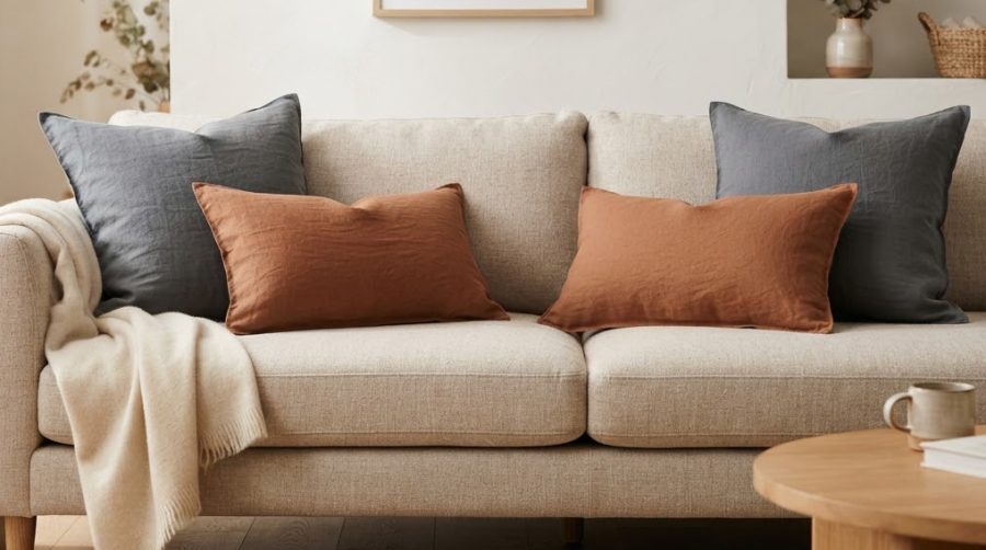 Lina Linen Pillow — alternate view